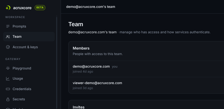 Members list showing the same member's role now reading editor instead of viewer